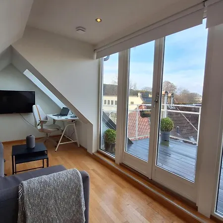 Penthouse With Panoramic Fjord Views - Private Terrace In Center
